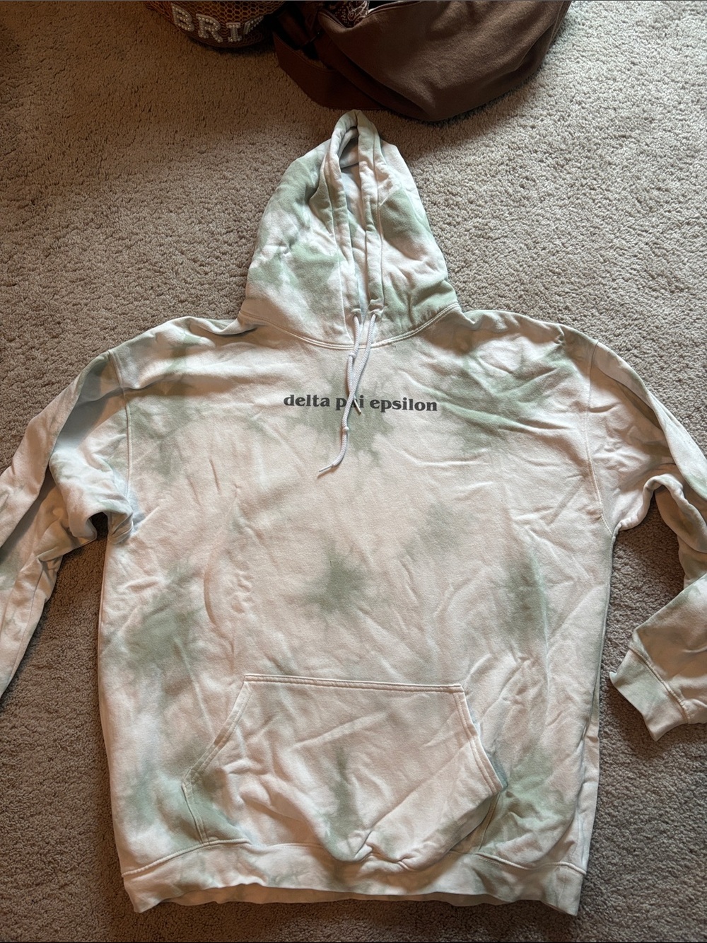 Delta Pi Epsilon Tie-Dye Hoodie in Light Green